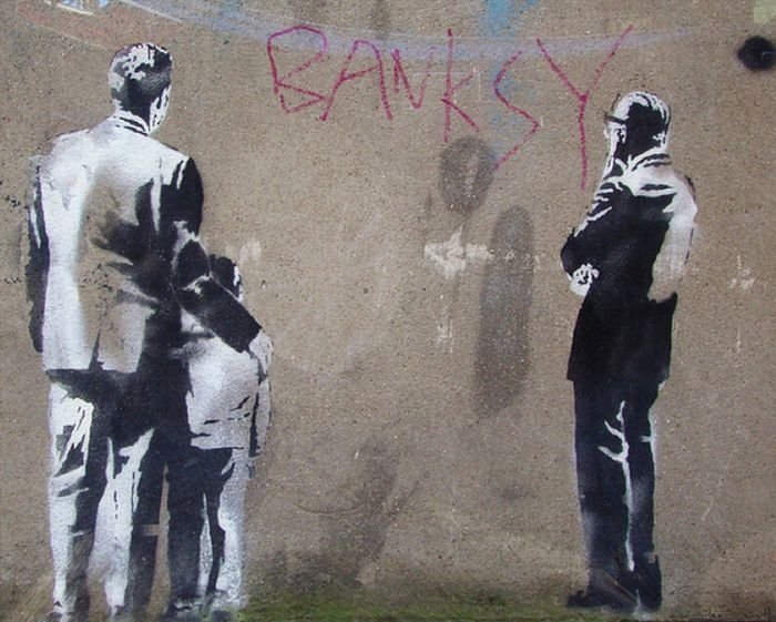 Graffiti drawings by Banksy