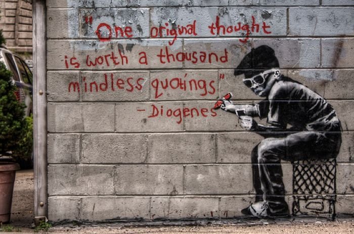 Graffiti drawings by Banksy