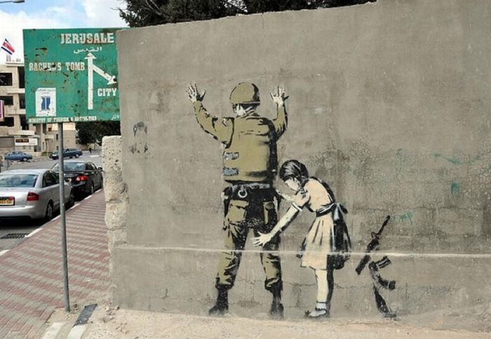 Graffiti drawings by Banksy