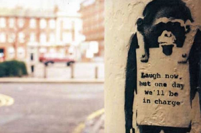 Graffiti drawings by Banksy