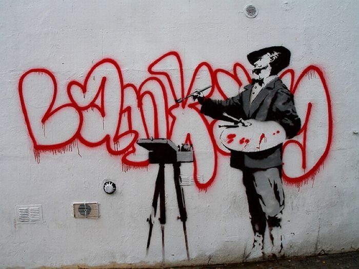 Graffiti drawings by Banksy