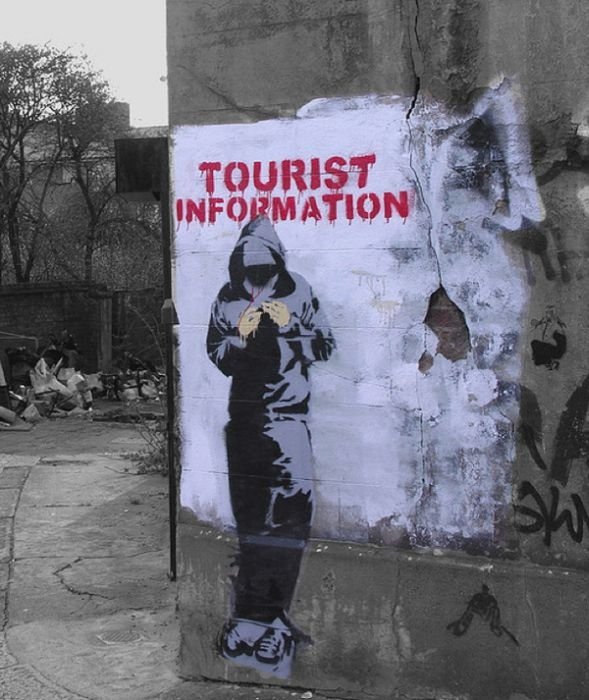 Graffiti drawings by Banksy