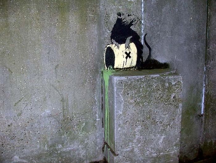 Graffiti drawings by Banksy