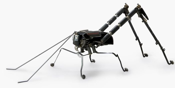 sculpture made out of typewriter parts