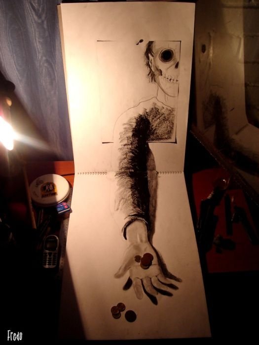 3D drawings by 17-year-old Chilean artist Fredo