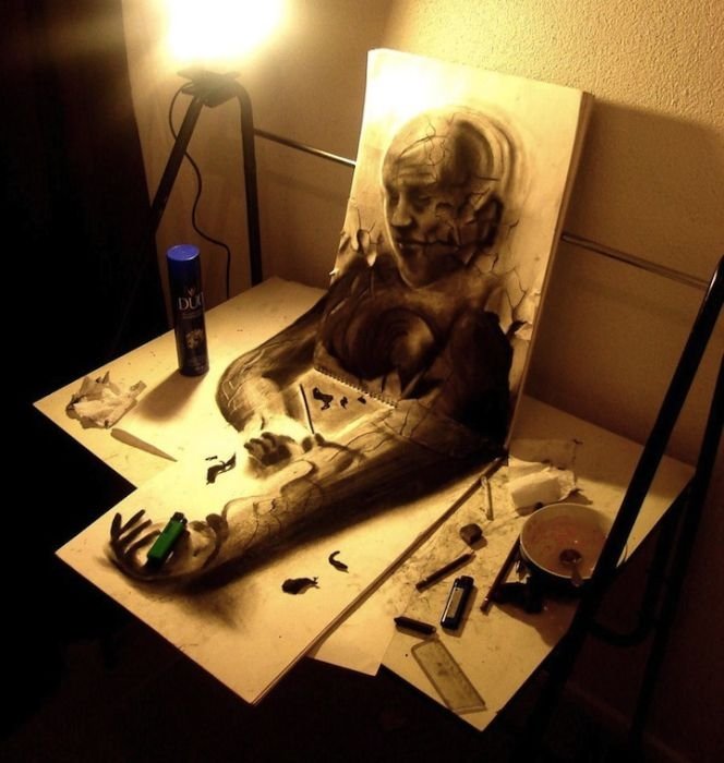 3D drawings by 17-year-old Chilean artist Fredo