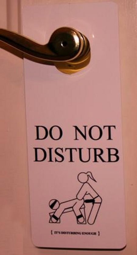 do not disturb signs