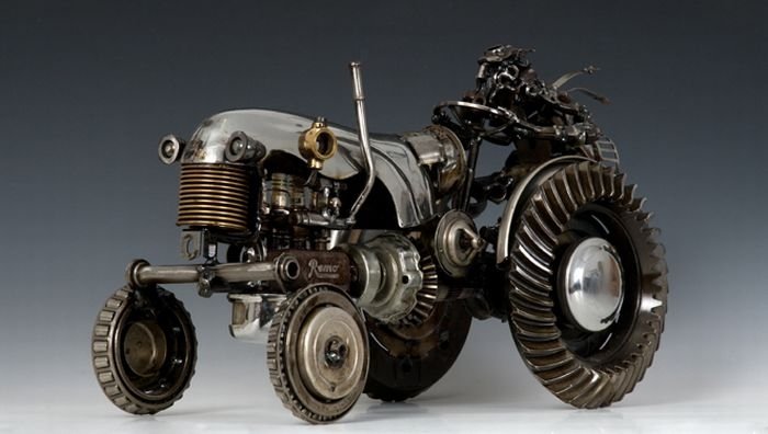 Car parts art by James Corbett