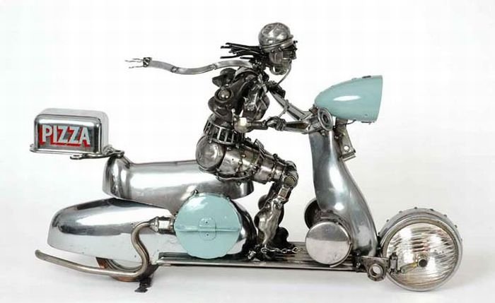 Car parts art by James Corbett