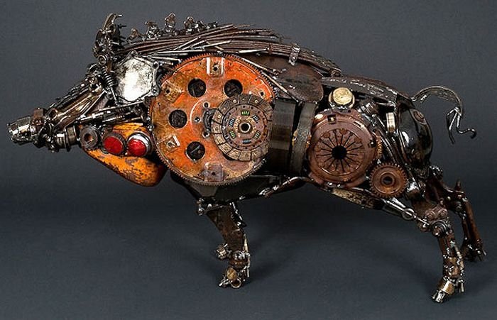 Car parts art by James Corbett