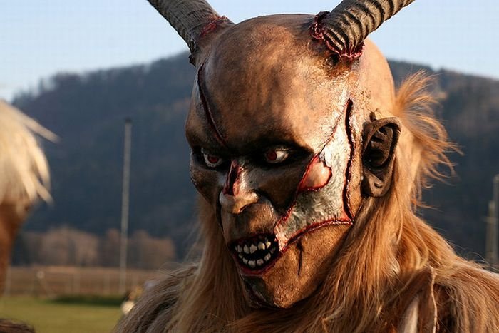 Krampus, evil companion of St. Nicholas