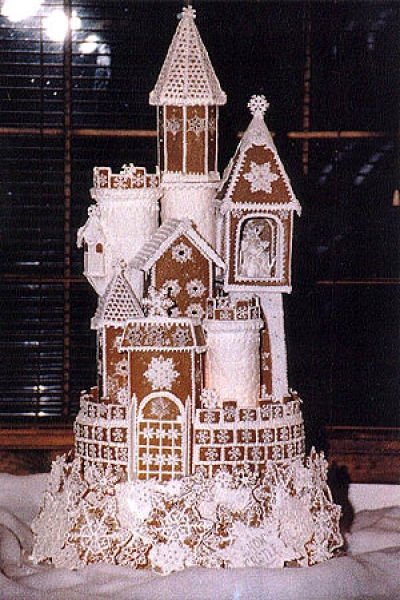 gingerbread house with candy decorations