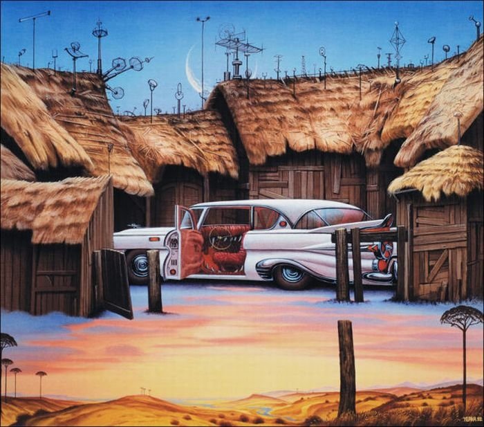 Cartoon worlds by  Jacek Yerka