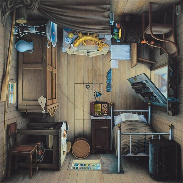 Cartoon worlds by  Jacek Yerka