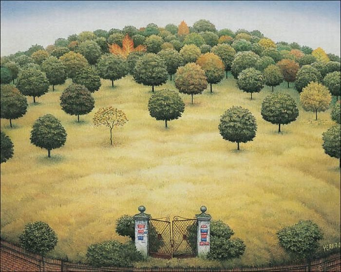 Cartoon worlds by  Jacek Yerka