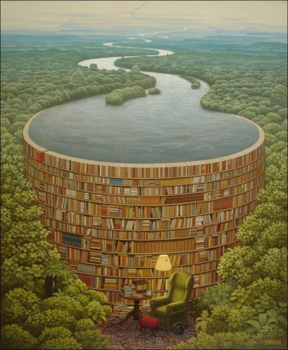 Cartoon worlds by  Jacek Yerka