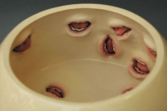 Creepy tableware by Ronit Baranga