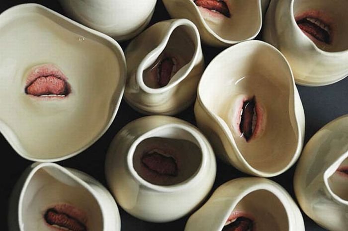 Creepy tableware by Ronit Baranga