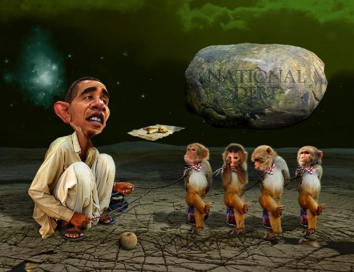 Caricature of US president Barack Hussein Obama II