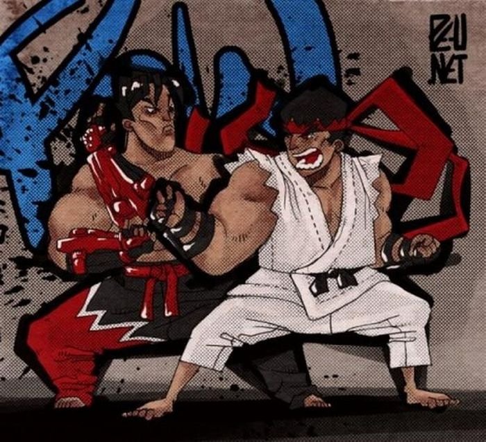 street fighter graffiti