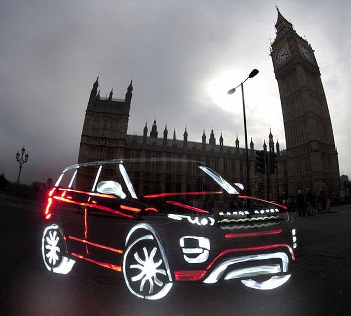 Light graffiti, London, United Kingdom
