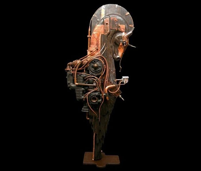 Steampunk sculpture by Pierre Matter