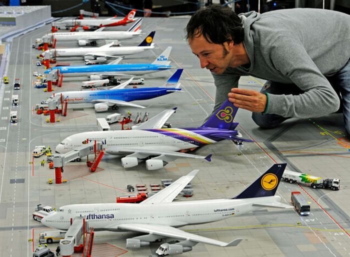 The world's largest model airport, Miniatur Wunderland, Germany