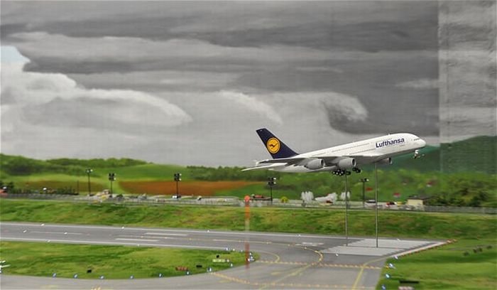 The world's largest model airport, Miniatur Wunderland, Germany