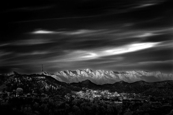 black and white landscape photography