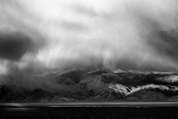 black and white landscape photography