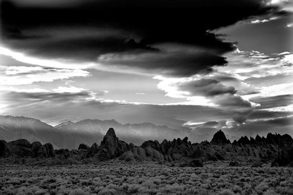 black and white landscape photography