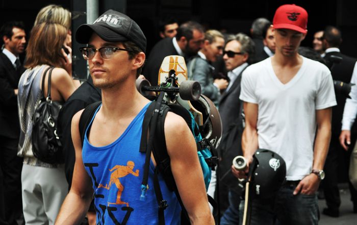 Streets during Men Fashion Week, Milan, Italy