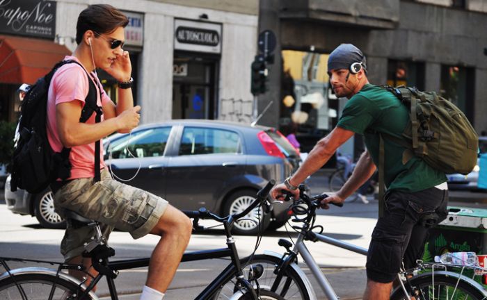 Streets during Men Fashion Week, Milan, Italy