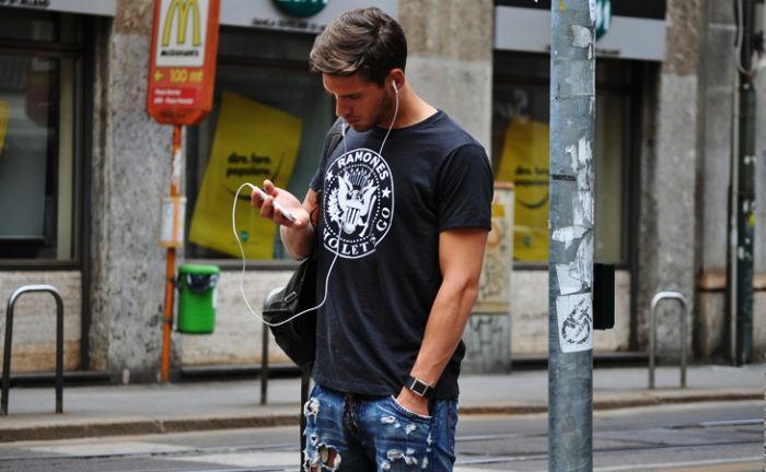 Streets during Men Fashion Week, Milan, Italy