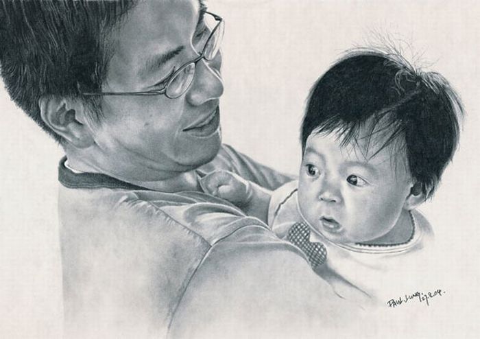 Pencil drawing by Paul Lung