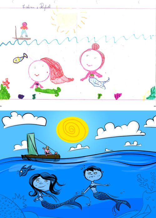 Re-imagining kids' drawings by Garrett Miller