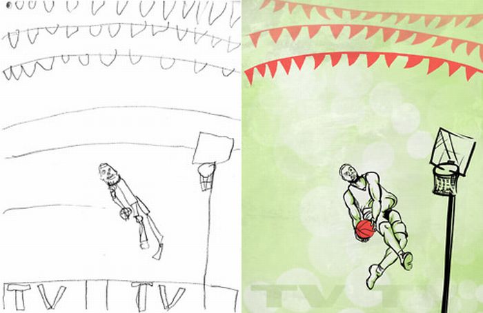 Re-imagining kids' drawings by Garrett Miller