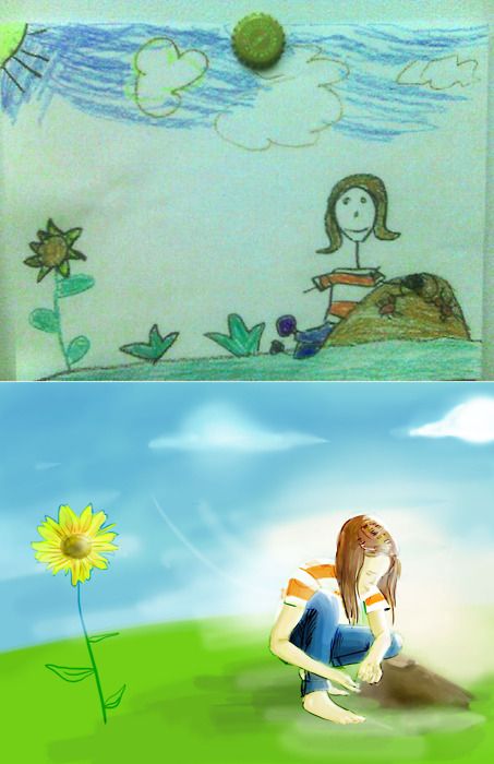 Re-imagining kids' drawings by Garrett Miller