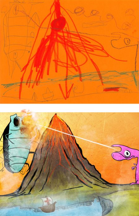 Re-imagining kids' drawings by Garrett Miller