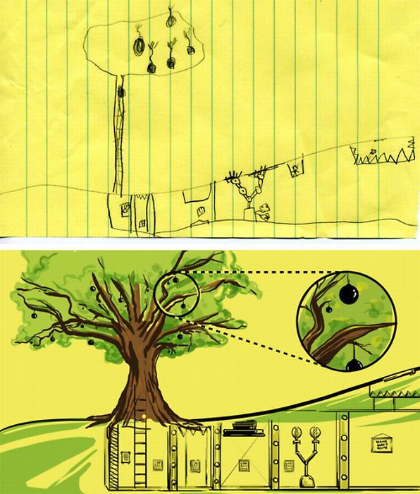 Re-imagining kids' drawings by Garrett Miller