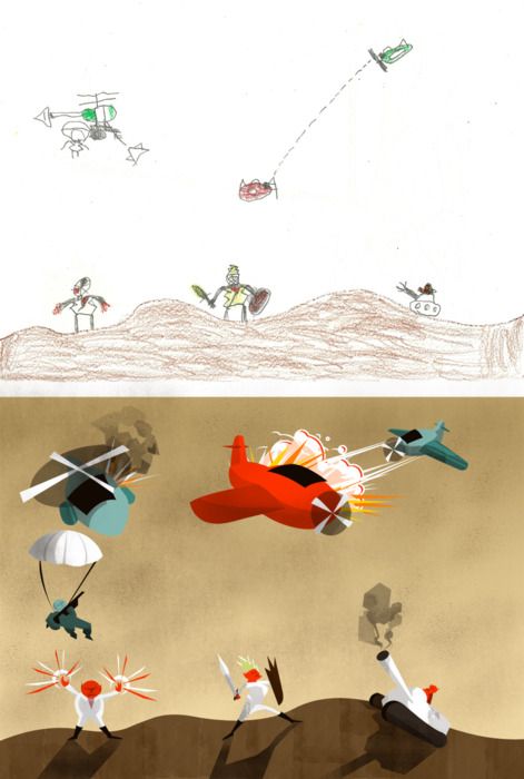 Re-imagining kids' drawings by Garrett Miller