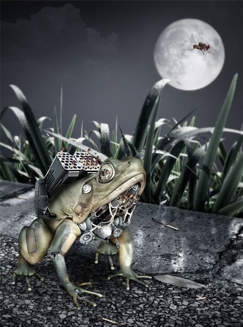 robotic animal, digital image manipulation