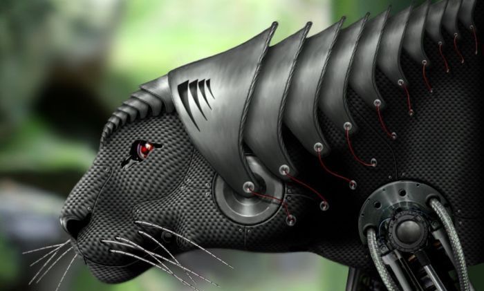 robotic animal, digital image manipulation