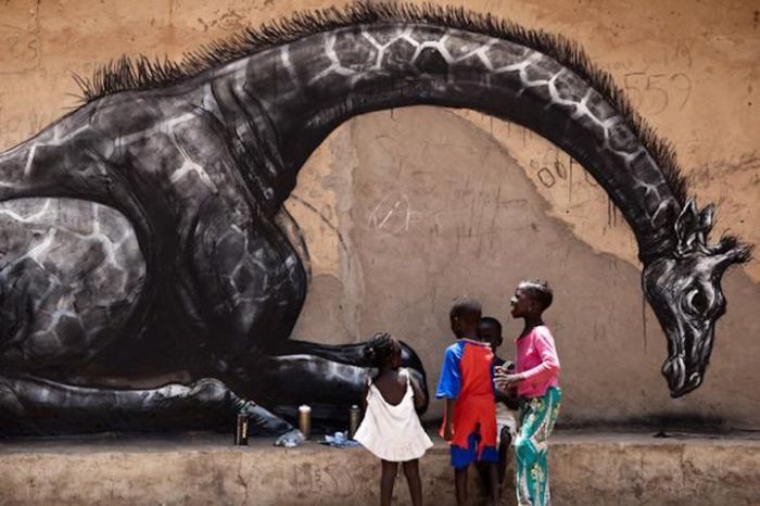 Street art graffiti in Africa