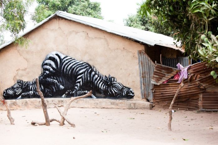 Street art graffiti in Africa