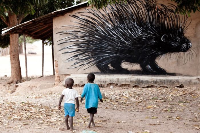 Street art graffiti in Africa