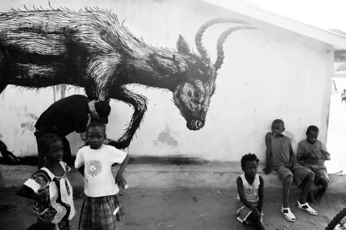 Street art graffiti in Africa