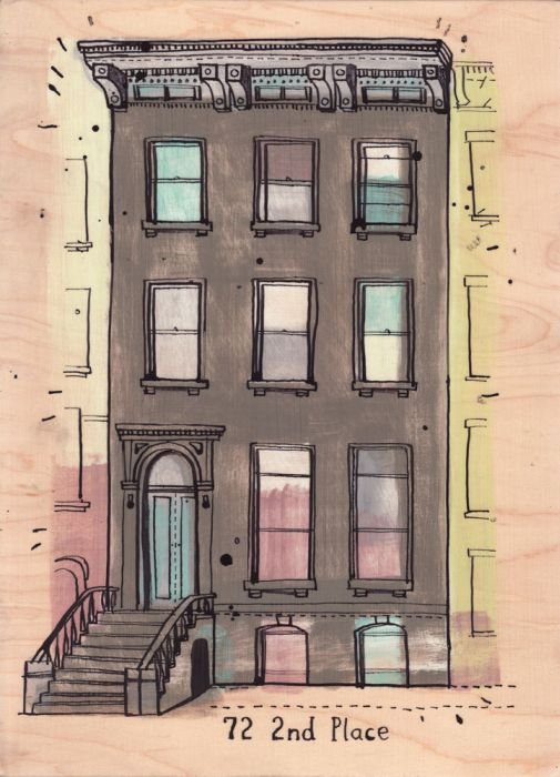 Buildings in New York City, illustration by James Gulliver Hancock