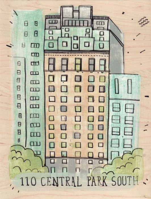 Buildings in New York City, illustration by James Gulliver Hancock