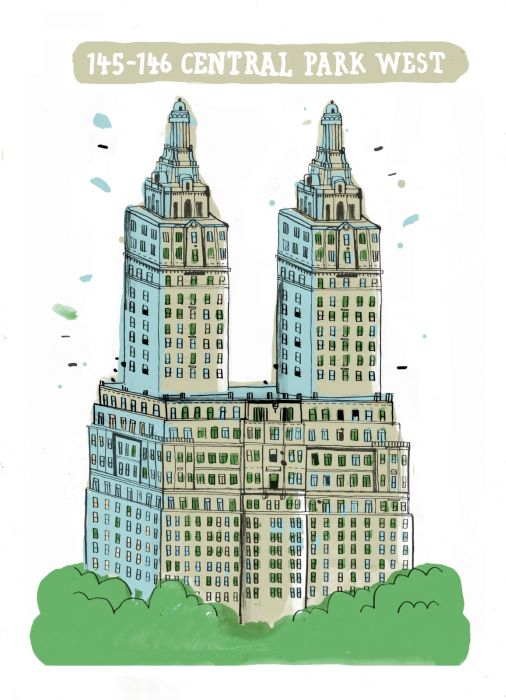 Buildings in New York City, illustration by James Gulliver Hancock